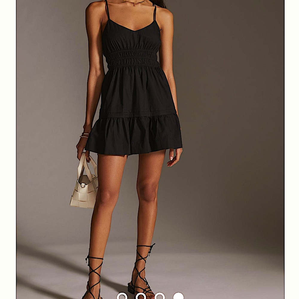 Black sleeveless Somerset dress by Anthropologie in size xs